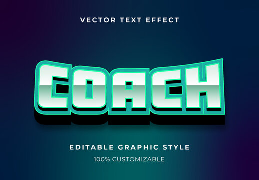 Green And Black Bold Font Athletic Team Style Text Effect