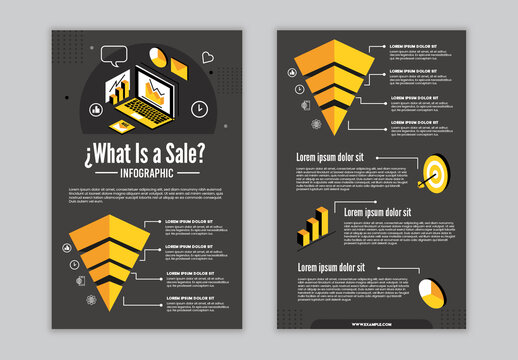 Gray And Yellow Funnel Marketing Chart Diagram Infographic