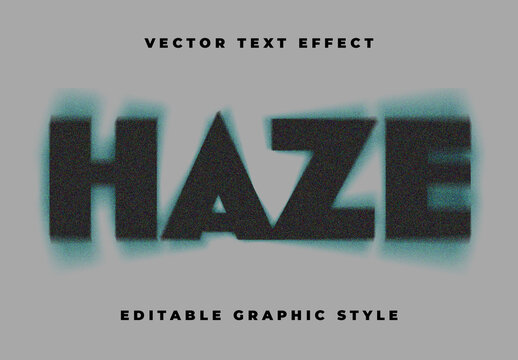 Gray And Blue Haze Spray Font Distorted Grunge Text Effect