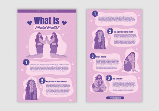 Pink And Purple Wellness Education Family Care Infographic