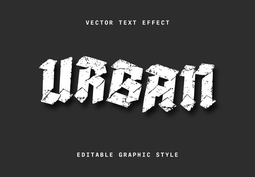 White Scratched Font Broken Grunge Cracked Text Effect