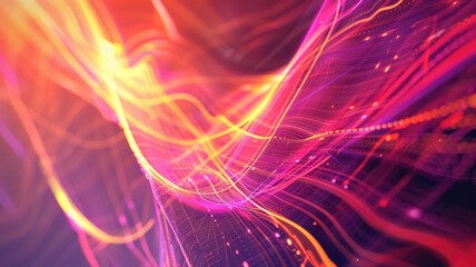 Abstract vivid energy wave express and emphasize digital signal. Seamless texture of vividness curve swirl convey sense of energetic and technology scene perfect for effect and graphic design. AIG53.