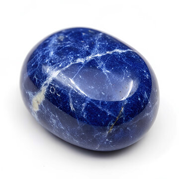 a sodalite isolated on solid white background