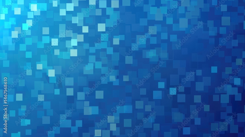 Poster abstract blue squares pattern with glowing digital effects. futuristic background for technology des