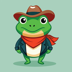 Obraz premium funny frog cartoon