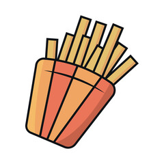French fries pop style. Vector