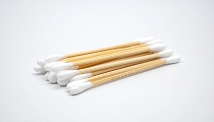 Obraz premium Ear sticks on a white background