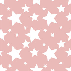 Seamless star pattern design with blue and yellow stars, a festive vector illustration for holiday decoration and wallpaper