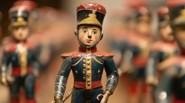 Vintage tin soldier toy