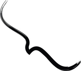 Dynamic Ink Flow Brush Stroke: Abstract Swirl Vector Element