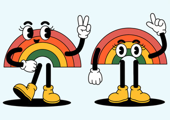 Rainbow Retro Cartoon
