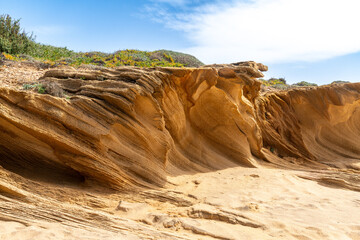 Eroded Sandstone Formations in Portu Maga Sardinia