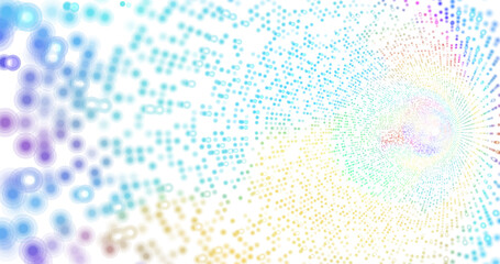 Wave pattern vector. 3D glowing abstract digital particles background. Technology concept. Abstract background. Future vector illustration.