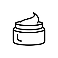 opened jar with cream on transparent background for web and graphic design