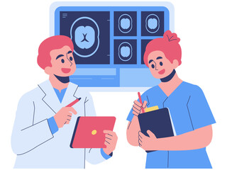 Doctor and Nurse Discussion