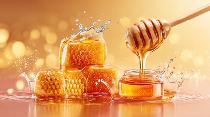 Honeycombs and honey