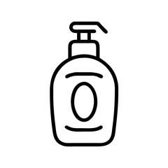 oval lotion bottle on transparent background for web and graphic design