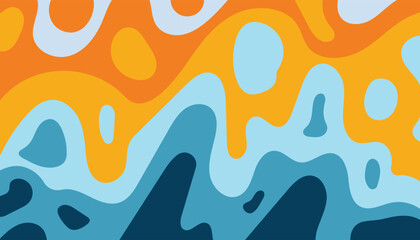 melted color line retro background