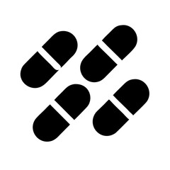 pills silhouette on transparent background for web and graphic design