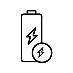 quarter full battery on transparent background for web and graphic design