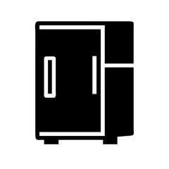 refrigerator with side handle silhouette on transparent background for web and graphic design