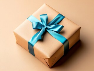 Top View Father’s Day Arrangement – Close-Up Flat Lay Featuring Classic Dad Accessories, gift box with ribbon