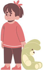 Children Sad Illustration