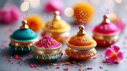 Colourful Indian festival decorations