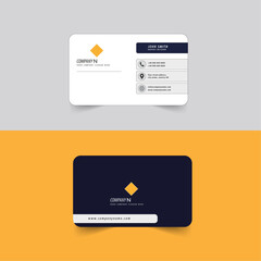 Fototapeta premium Double sided business card layout, Horizontal and vertical layout,clean and professional business card design template, visiting card