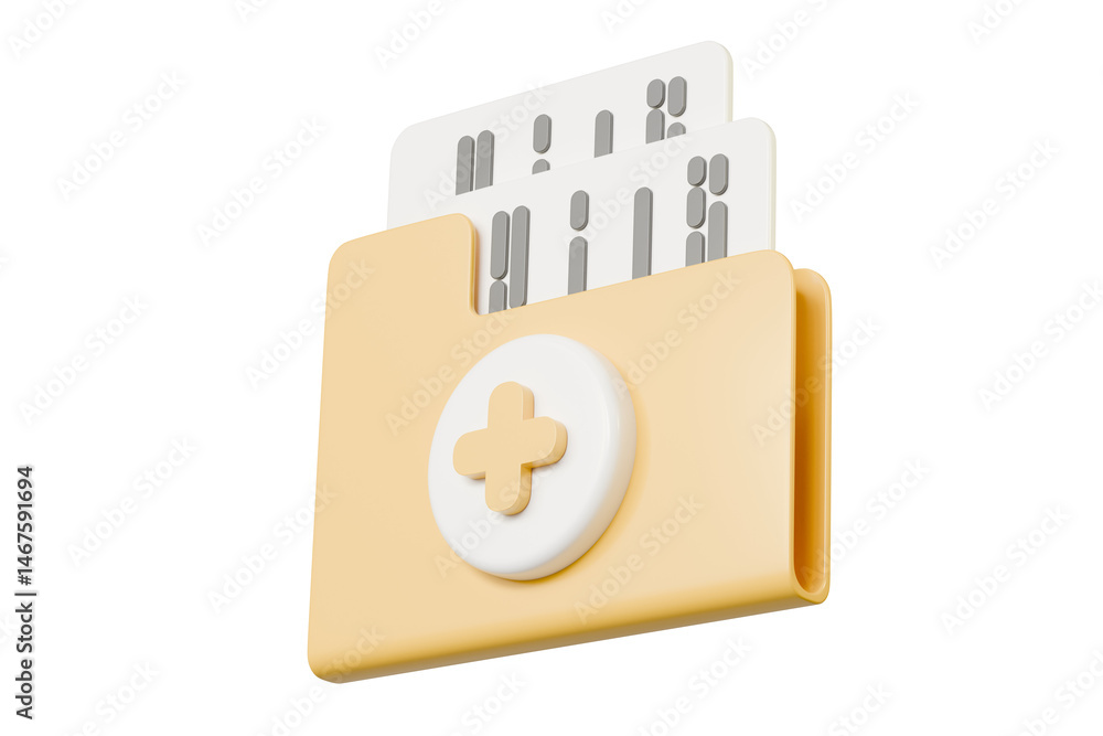 Fototapete 3d folder new icon symbol. minimal cartoon new folder icon concept. add new document to the folder c