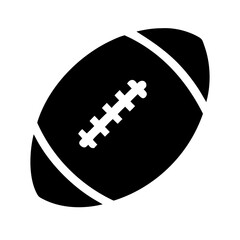 rugby ball silhouette on transparent background for web and graphic design