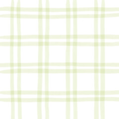 Sage Green White Plaid Gingham Check Hand Drawn Background Pattern Overlay