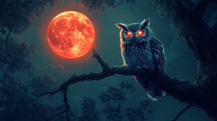 An owl on a tree