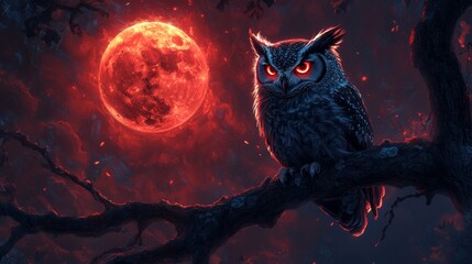 An owl on a tree