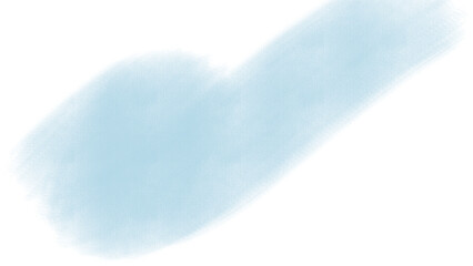 Light Blue Watercolor Brush Stroke on White Background