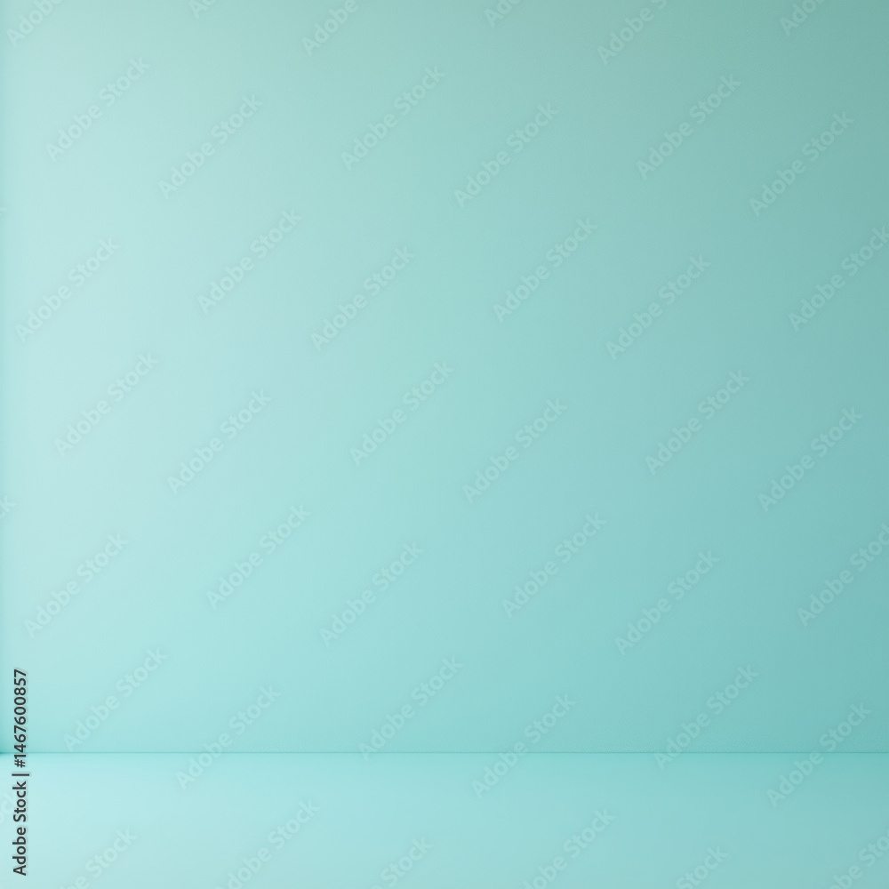 Poster serene and minimalistic turquoise background creates calming atmosphere, perfect for various design 