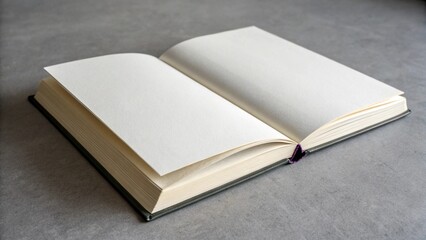 Fototapeta premium Blank book isolated on grey to replace your design 