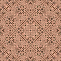 brown ornament line pattern template