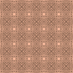 brown ornament line pattern template