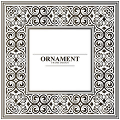 
flat ornament frame design template