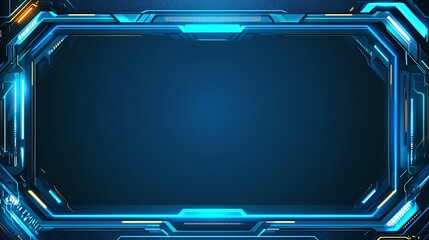Obraz premium Futuristic frame, glowing technology