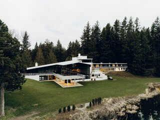 A large smart vacation cottage in the middle of the forest with all possible spa treatments inside,...