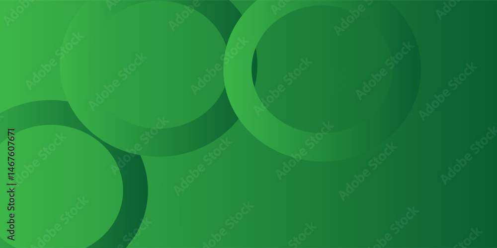 Poster abstract green background with circles. dynamic shapes composition. eps10 vector