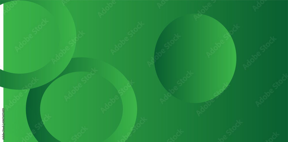 Poster abstract green background with circles. dynamic shapes composition. eps10 vector.