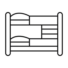 Bunk Bed thinline icon, vector, pixel perfect, illustrator file 
