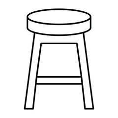 Counter Stool  thinline icon, vector, pixel perfect, illustrator file 
