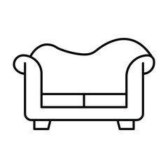 Daybed thinline icon, vector, pixel perfect, illustrator file 
