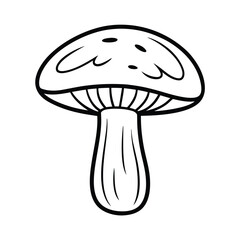 vector illustration of mushroom button