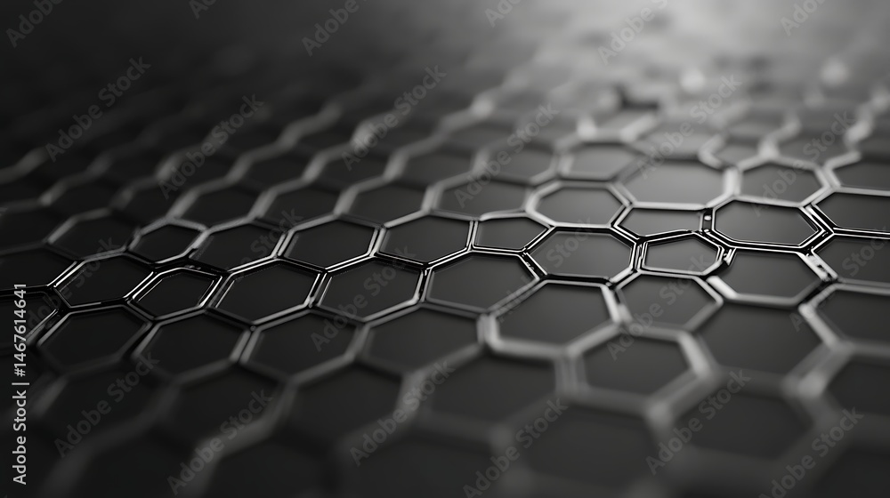 Fototapete abstract hexagonal grid pattern