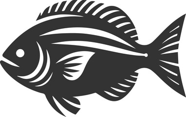 Grunt fish vector silhouette